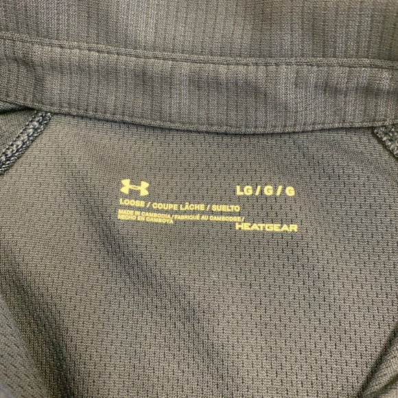 Under Armour Polo Shirt Womens L Large Navy HeatGear Hill Learning Academy Logo - Picture 7 of 11